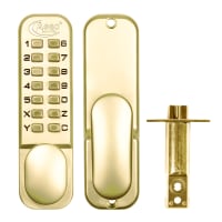 ASEC AS2300 Series Digital Lock With Optional Holdback Polished Brass Boxed
