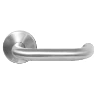 ASEC Stainless Steel Round Rose Lever Furniture Satin Stainless Steel Return To Door