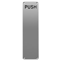ASEC 75mm Wide Stainless Steel `Push` Finger Plate 300mm x 75mm `Push`