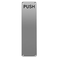 ASEC 75mm Wide Stainless Steel `Push` Finger Plate 300mm x 75mm `Push`