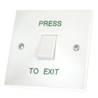 ASEC White Momentary 1 Gang Exit Switch - Switch