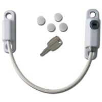 ASEC 150mm Locking Cable Window Restrictor White