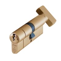 ASEC Kite BS 1 Star Kitemarked Euro Key & Turn Cylinder - 75mm 40/T35 (35/10/T30) KD SB Visi