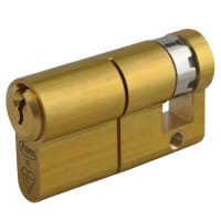 ASEC Kite Euro Half Cylinder - 55mm (45/10) Keyed To Differ Satin Brass Visi