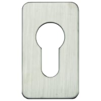 ASEC Self Adhesive 35mm x 60mm Small Euro Escutcheon Stainless Steel