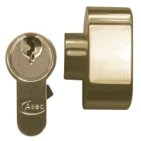 ASEC 5-Pin Euro Key & Turn Cylinder 100mm 40/T60 (35/10/T55) Keyed To Differ Polished Brass Visi