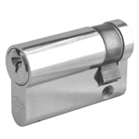 ASEC 6-Pin Euro Half Cylinder 50mm (40/10) Keyed To Differ Nickel Plated Visi