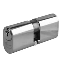 ASEC 5-Pin Oval Double Cylinder 80mm 40/40 (35/10/35) Keyed To Differ Nickel Plated Visi