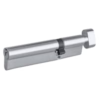 ASEC 6-Pin Euro Key & Turn Cylinder 120mm 75/T45 (70/10/T40) Keyed To Differ Nickel Plated