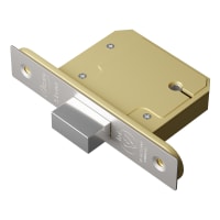 ASEC BS 5 Lever British Standard Deadlock 64mm Stainless Steel Keyed To Differ Boxed
