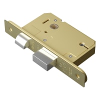 ASEC BS 5 Lever British Standard Sashlock 64mm Polished Brass Keyed To Differ Boxed