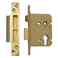 ASEC Euro Sashcase 76mm Polished Brass Boxed