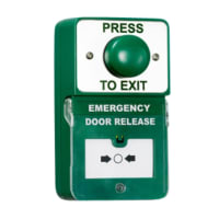 ASEC Dual Unit Combined Exit Button and Call Point Green