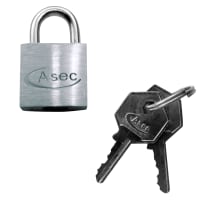 ASEC KD Open Shackle Chrome Finish Padlock  40mm Kwyed To Differ Visi