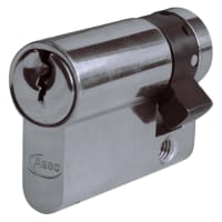 Asec Euro Half Cylinder With Adjustable Cam 5 Pin - 40mm (30/10) Nickel Plated