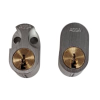 Assa Abloy R502 Ruko Scandinavian Oval Profile 5 Pin Double Cylinder Satin Chrome