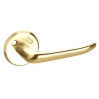 Assa Abloy 696 Lever on Round Rose Polished Brass
