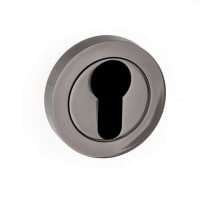 Status Euro Escutcheon on Round Rose Black Nickel
