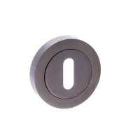Status Key Escutcheon on Round Rose Black Nickel