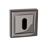 Status Key Escutcheon on Square Rose Black Nickel