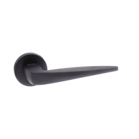 Forme Foglia Designer Lever on Minimal Round Rose Matt Black