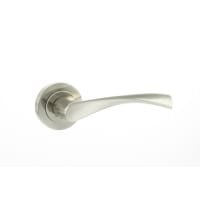 Eco Aqua Lever on Round Rose Satin Nickel/Polished Nickel