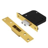 ASEC Vital BS 5 Lever Mortice Deadlock 76mm Polished Brass