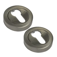 ASEC Vital Concealed Fixing Escutcheon Euro Satin Chrome Plated