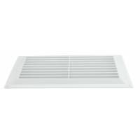 MAP Louvred Vent with Fixed Flyscreen - White Plastic - 9x6