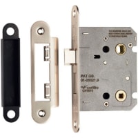 Eurospec Easi-T Residential Radius Bathroom Lock 78mm Satin Nickel