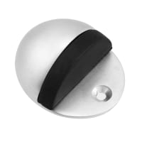 Frisco Shielded Oval Floor Mounted Door Stop Satin Chrome