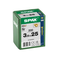 SPAX YELLOX Coated Universal Woodscrews PZ2 Bit Recess 3.5 x 25mm Box of 200
