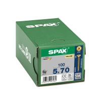 SPAX YELLOX Coated Universal Woodscrews PZ2 Bit Recess 5.0 x 70mm Box of 100