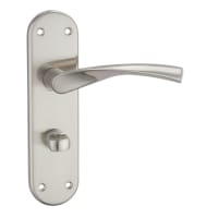 Fortessa Verto Lever Lever on Backplate Bathroom Set Satin Nickel