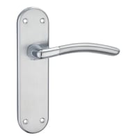 Fortessa Amalfi Lever Latch on Backplate Satin/Polished Chrome