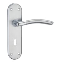 Fortessa Amalfi Lever Lock on Backplate Satin/Polished Chrome