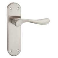 Fortessa Wave Lever Latch on Backplate Satin Nickel