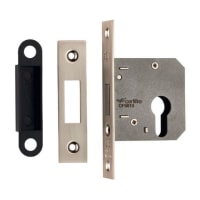 Eurospec Easi-T Residential Euro Profile Deadlock 64mm Nickel Plated