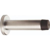 Carlisle Brass Cylinder Doorstop with Rose 71mm Projection Satin Chrome