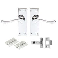 Carlisle Brass Contract Victorian Scroll Latch Pack Polished Chrome