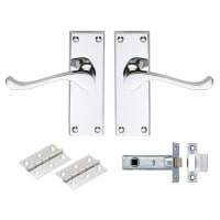 Carlisle Brass Contract Victorian Scroll Latch Pack Satin Nickel