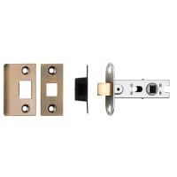 Eurospec Bolt Through Tubular Mortice Latch Square 64mm Antique Brass