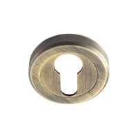 Serozzetta Euro Profile Escutcheon 50 x 10mm Antique Brass
