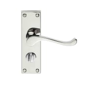 Carlisle Brass Victorian Scroll Privacy Lever Contract Polished Chrome