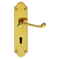 Carlisle Brass Victorian Contract Scroll Lever Lock Polished Brass