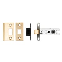 Eurospec Bolt Through Tubular Mortice Latch Square 64mm Satin Brass