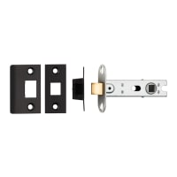 Eurospec Bolt Through Tubular Mortice Latch Square 76mm Matt Black
