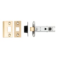 Eurospec Bolt Through Tubular Mortice Latch Square 76mm Satin Brass
