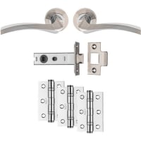 Carlisle Brass Sines Latch Pack Ultimate Door Pack Satin Nickel/Polished Chrome