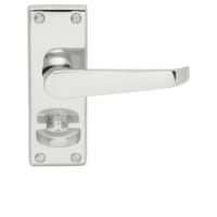 Carlisle Brass Victorian Lever Privacy Contract Backplate Polished Chrome